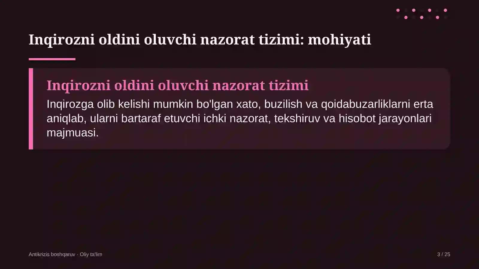 Ekologiya sohasida inqirozni oldini oluvchi nazorat tizimi 3