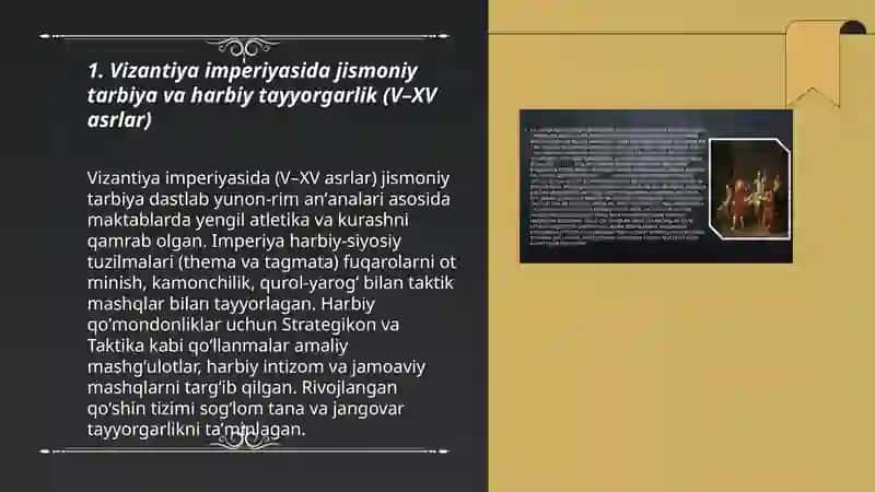 O'rta asrlarda chet elmamlakatlarida jismoniy tarbiya (V - XVII asrlar) 3