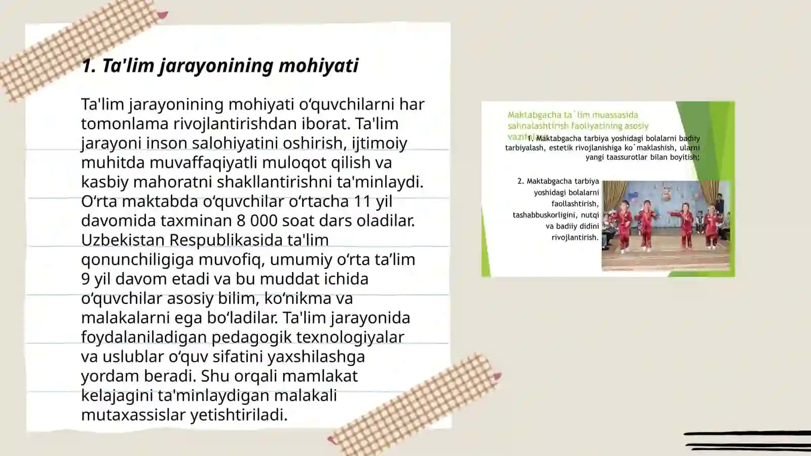 Ta'lim jarayoni yagona pedagogik tizim sifatida 3
