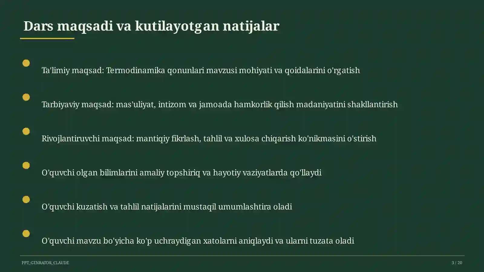 Termodinamika qonunlari (10-sinf) 3