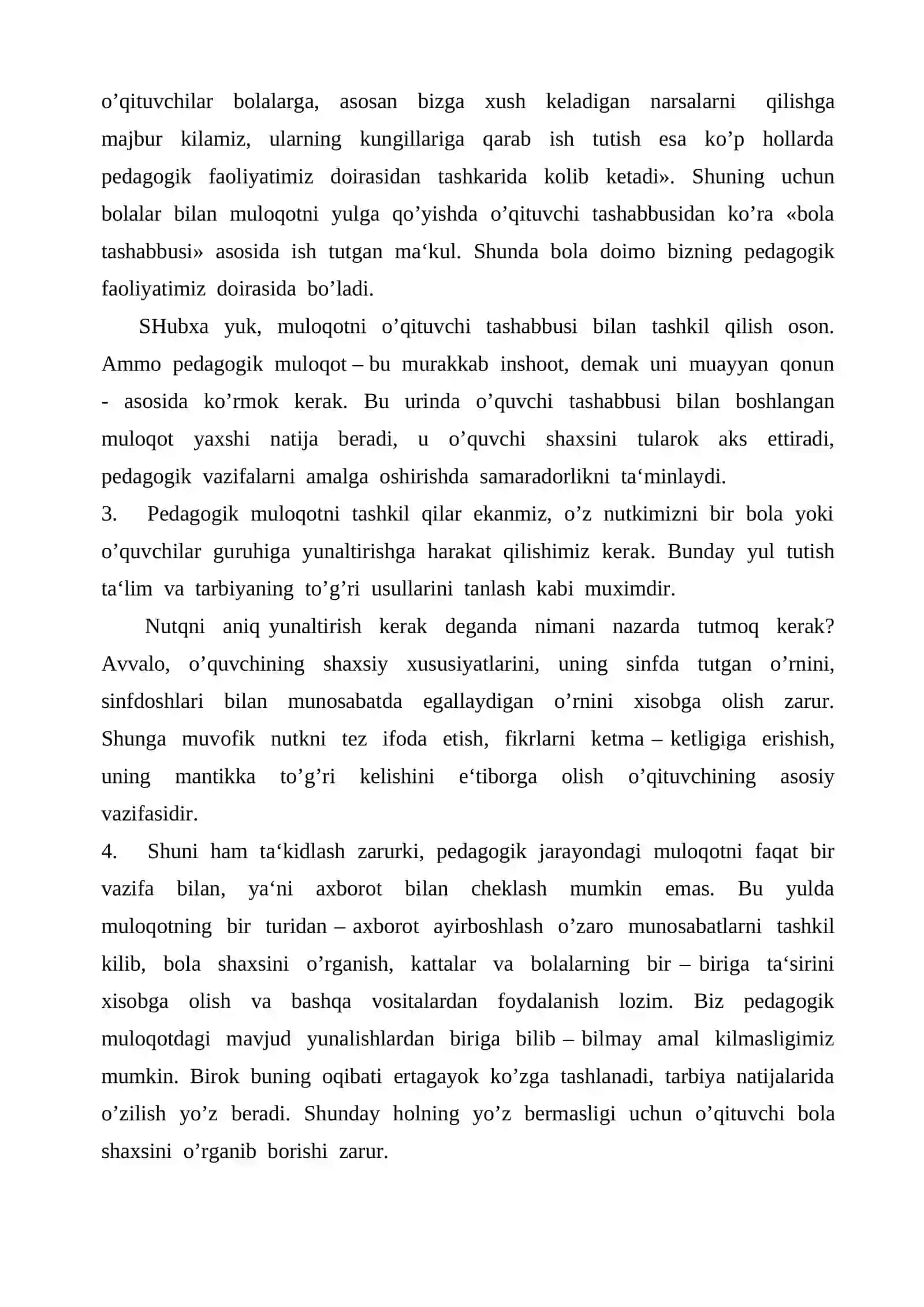 O'qituvchi va o'quvchi o'rtasida jonli muloqotni tashkil etish 3