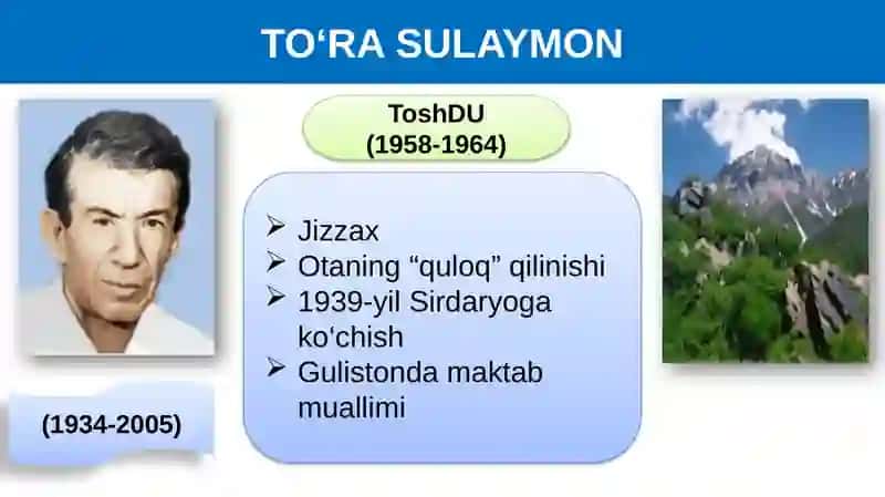 TO'RA SULAYMON 3