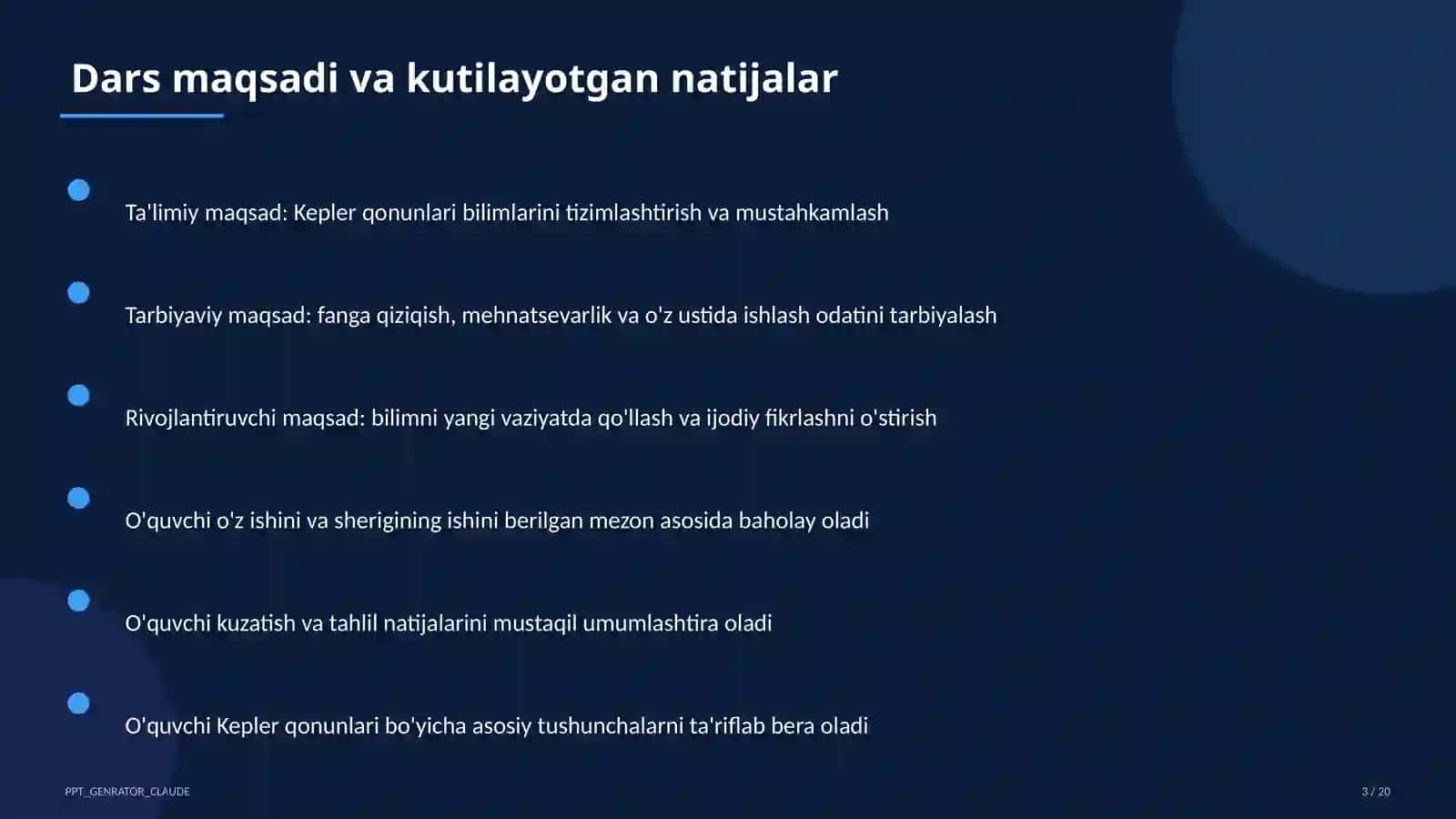 Kepler qonunlari (10-sinf) 3