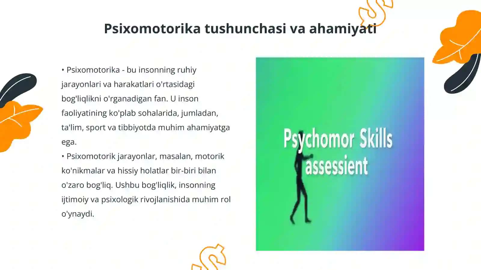 Inson psixomotorikasi xarakteristikasini aniqlash 3