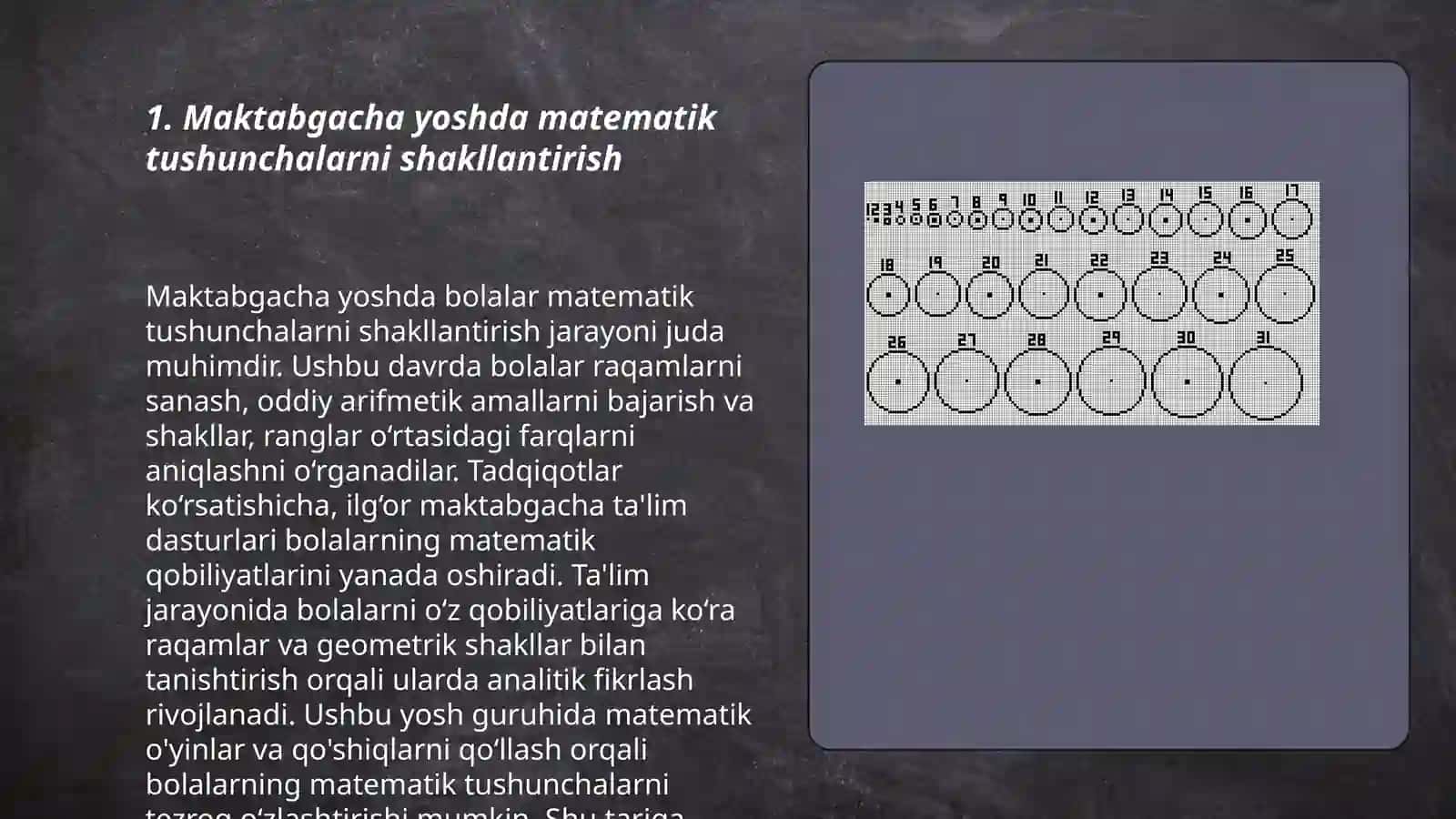 Maktabgacha yoshdagi bolalarning matematik rivojlanishining metadologik psixofiziologik va psixologik pedagogik asoslari 3