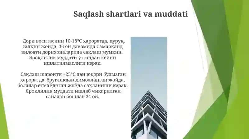 Dori shakllari. Farmasevtik terminlar strukturasi 3