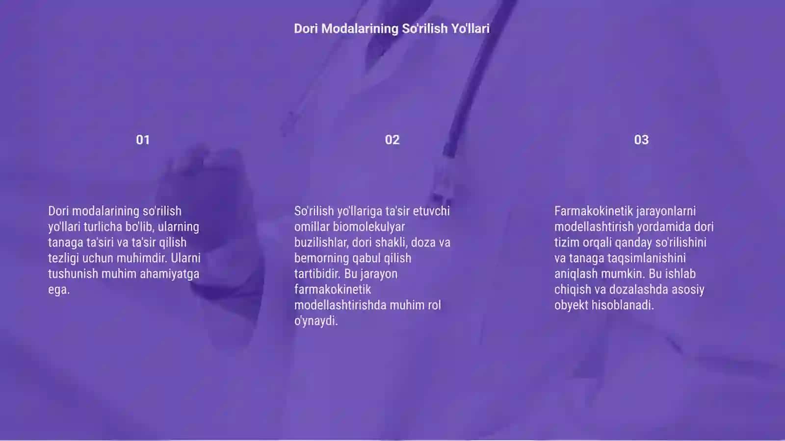 Dori modalarining so'rilish yo'llari va unga ta'sir etuvchi omillar 3