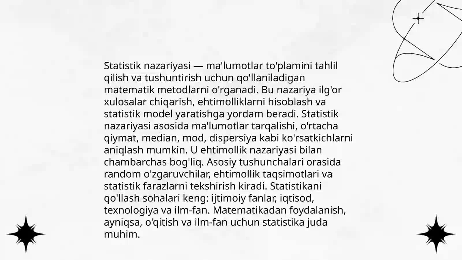Statistik tekshiruv usullari 3