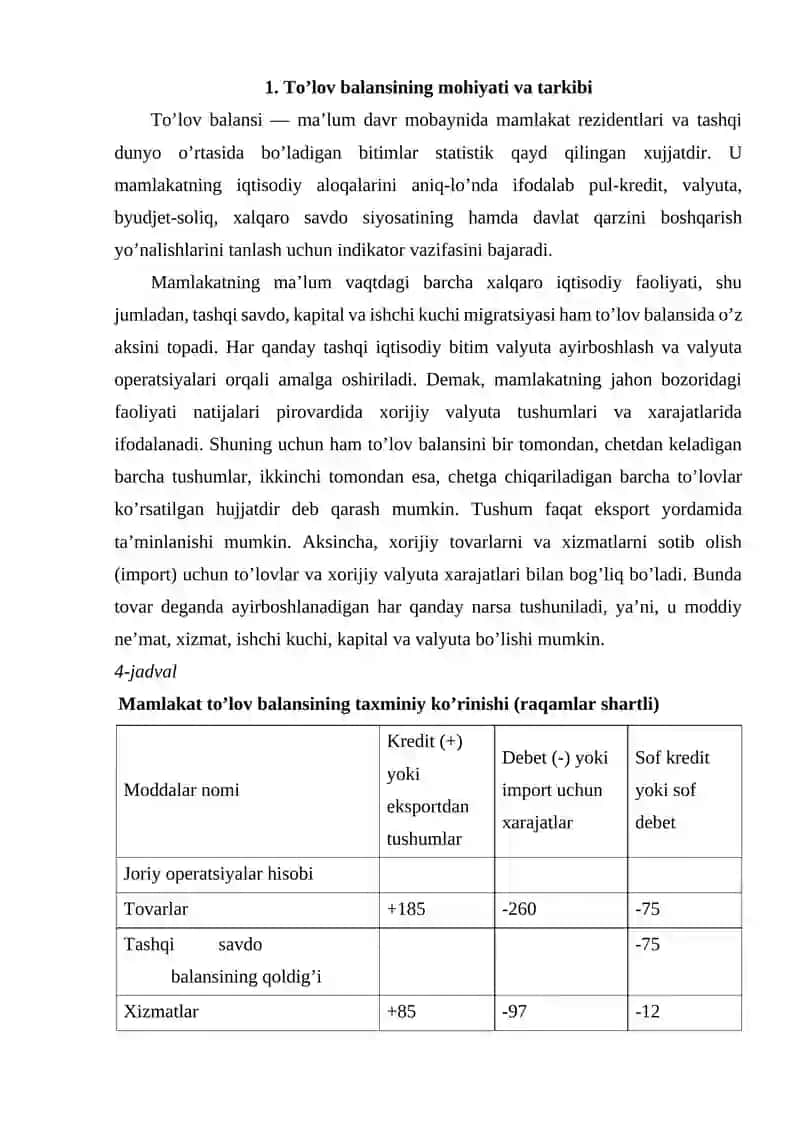 Mamlakat to'lov balansini tartibga solish va muvozanatlashning asosiy usullari 3