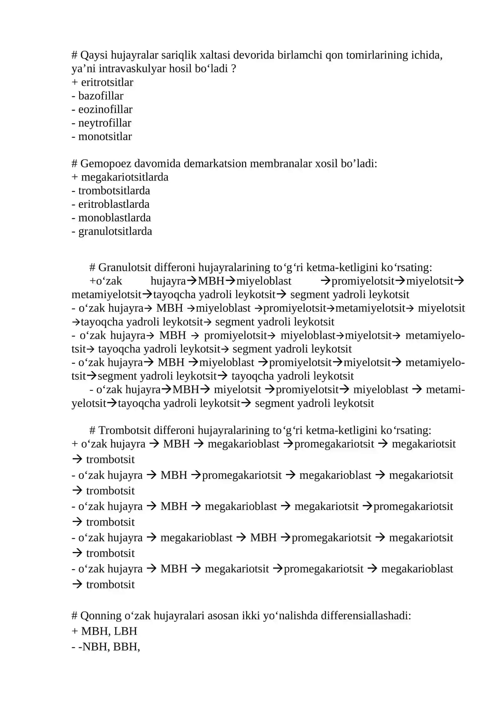 Eritrotsitopoez va granulotsitopoez jarayonlari 3