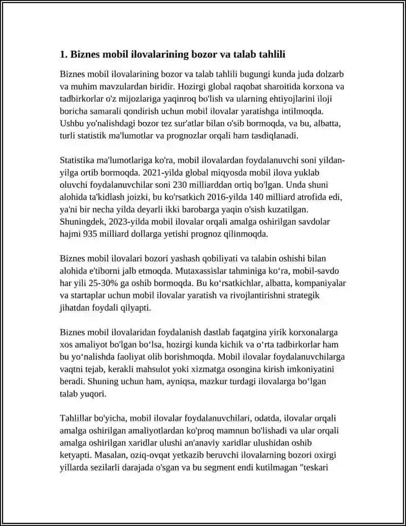 BIZNES MOBIL ILOVALAR 3