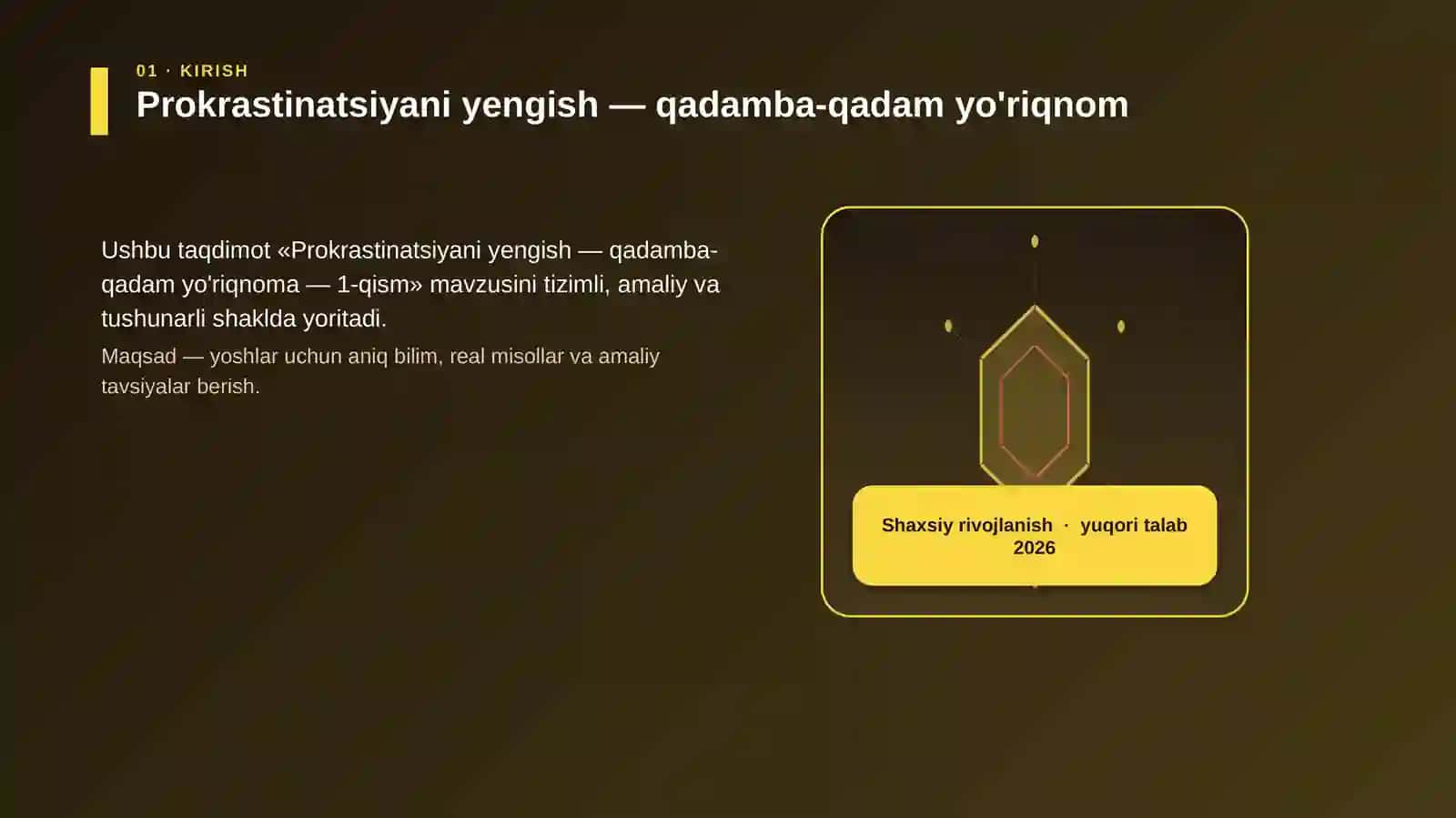 Prokrastinatsiyani yengish — qadamba-qadam yo'riqnoma — 1-qism 3