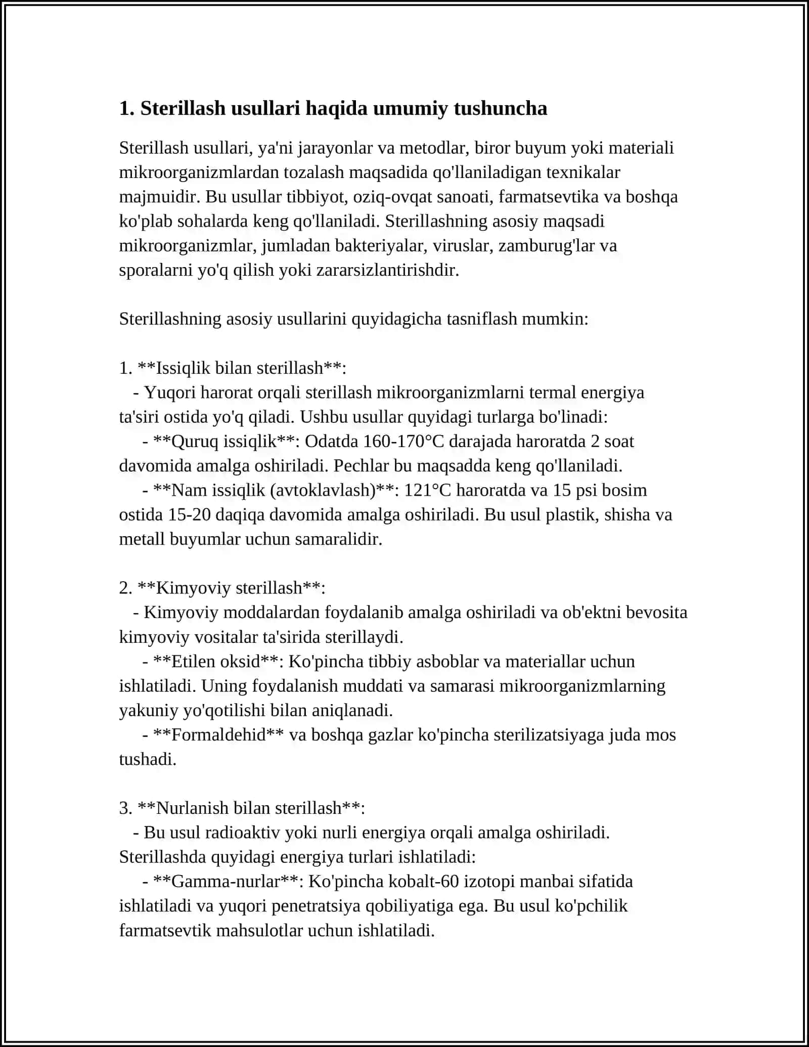 STERILLASH USULLARI 3
