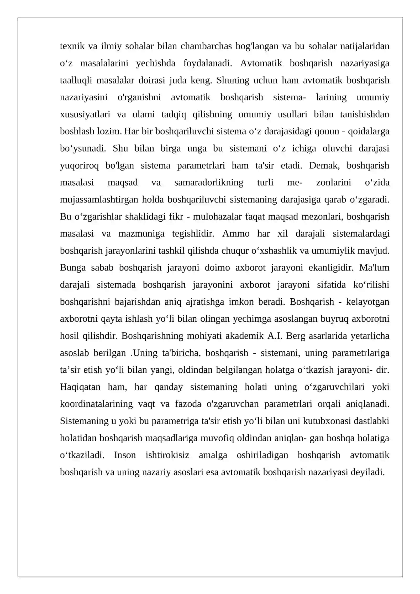 Avtomatik boshqarish tizimlar barqarorligi 3