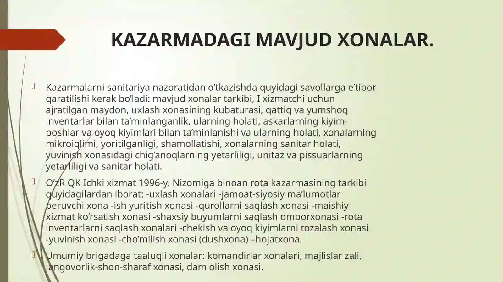 HARBIY XIZMATCHILARNING MEHNAT SHAROITLARI 3