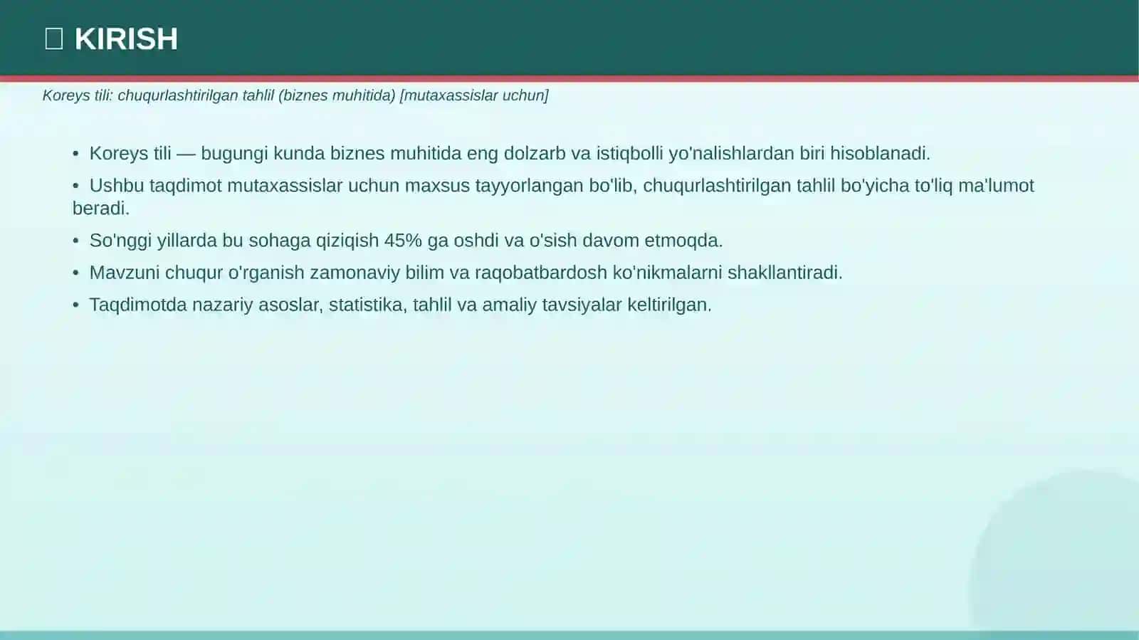 Koreys Tili Chuqurlashtirilgan Tahlil 3