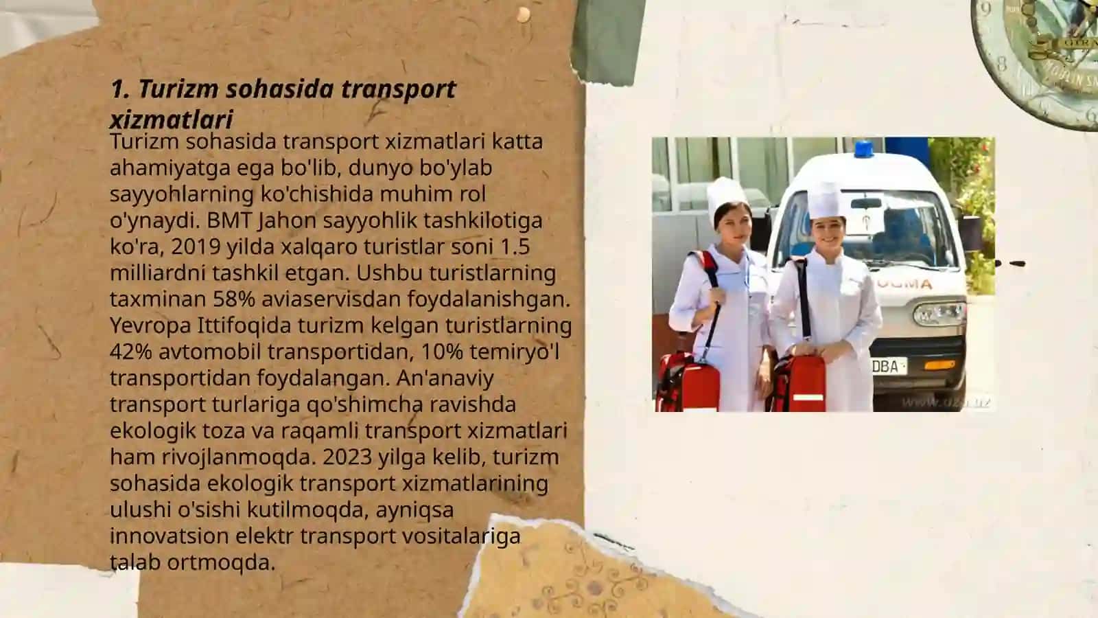 Turistlarga maxsus transport vositalarida xizmat ko'rsatish 3