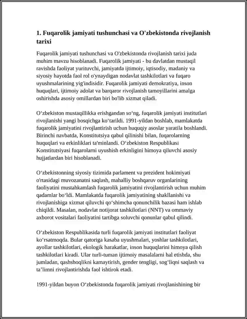 O'zbekistonda Fuqarolik Jamiyati Rivojlanishi 3