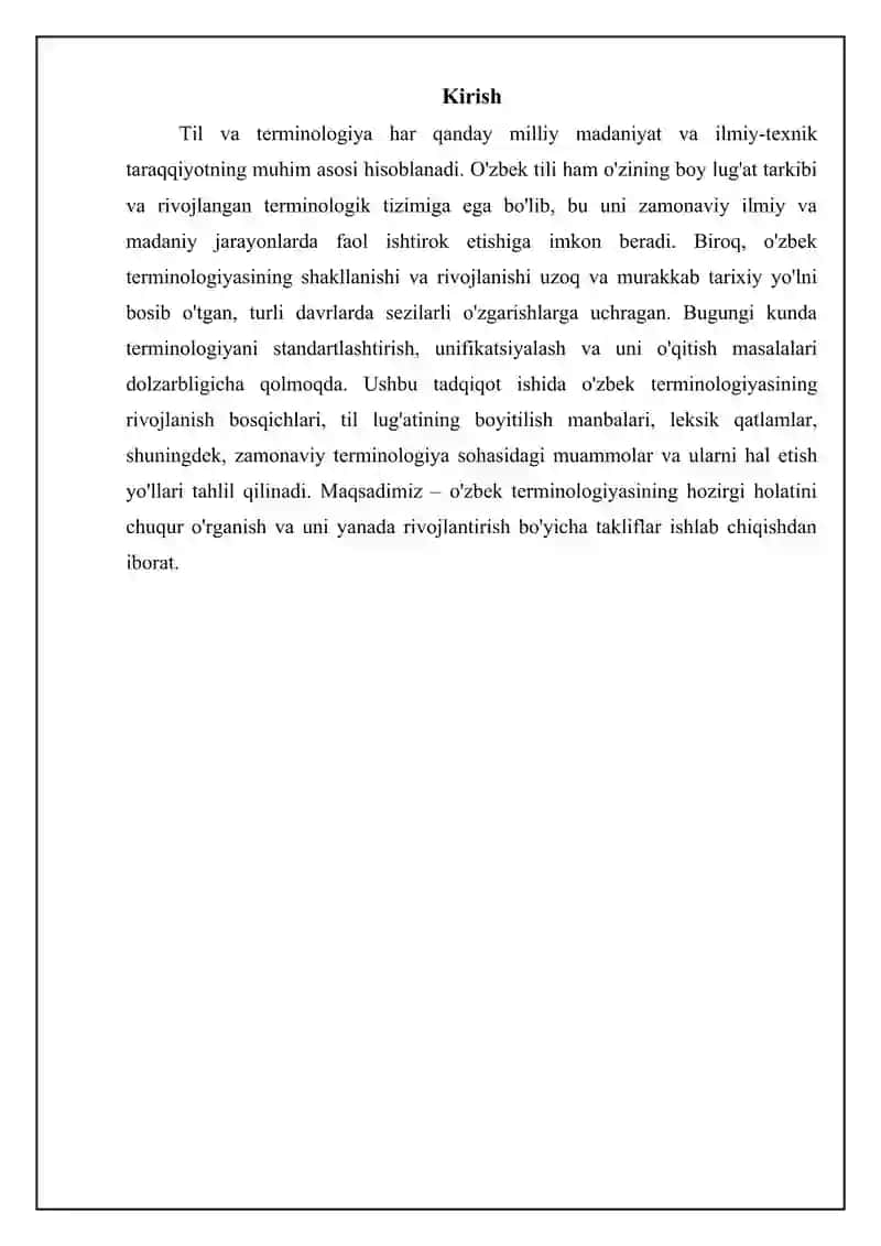 O'zbek Terminologiyasining Taraqqiyot Bosqichlari 3