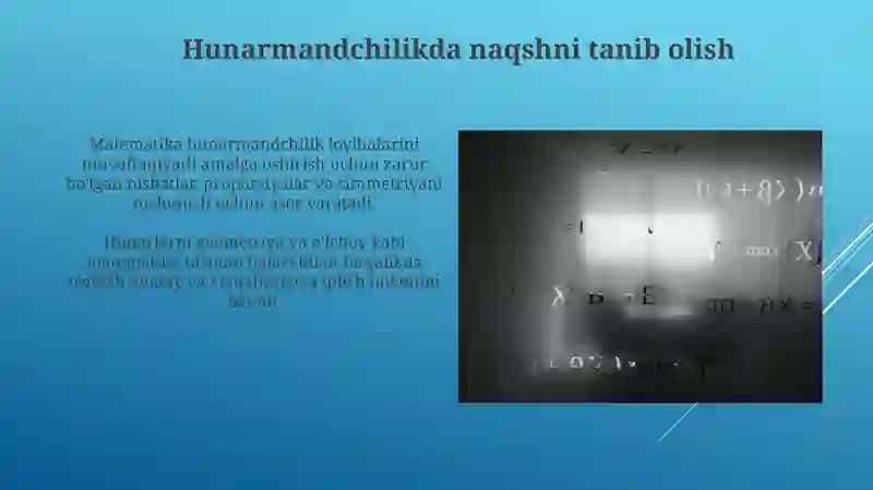 Matematika fanini hunarmandchilikka bog'lab o'qitish 3