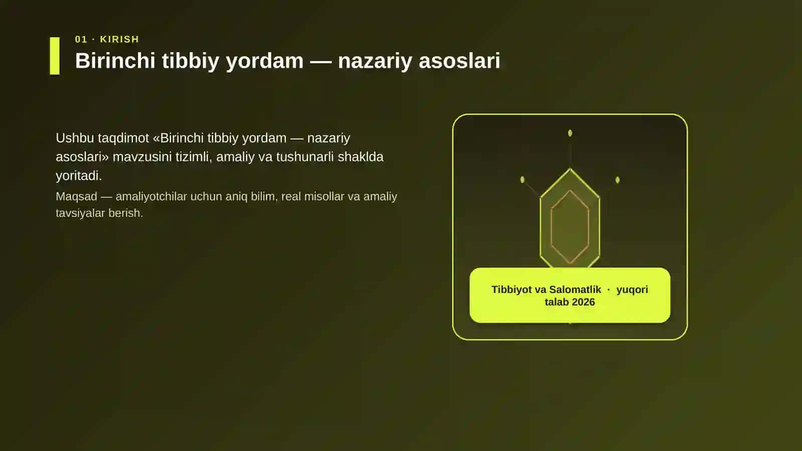 Birinchi tibbiy yordam — nazariy asoslari 3