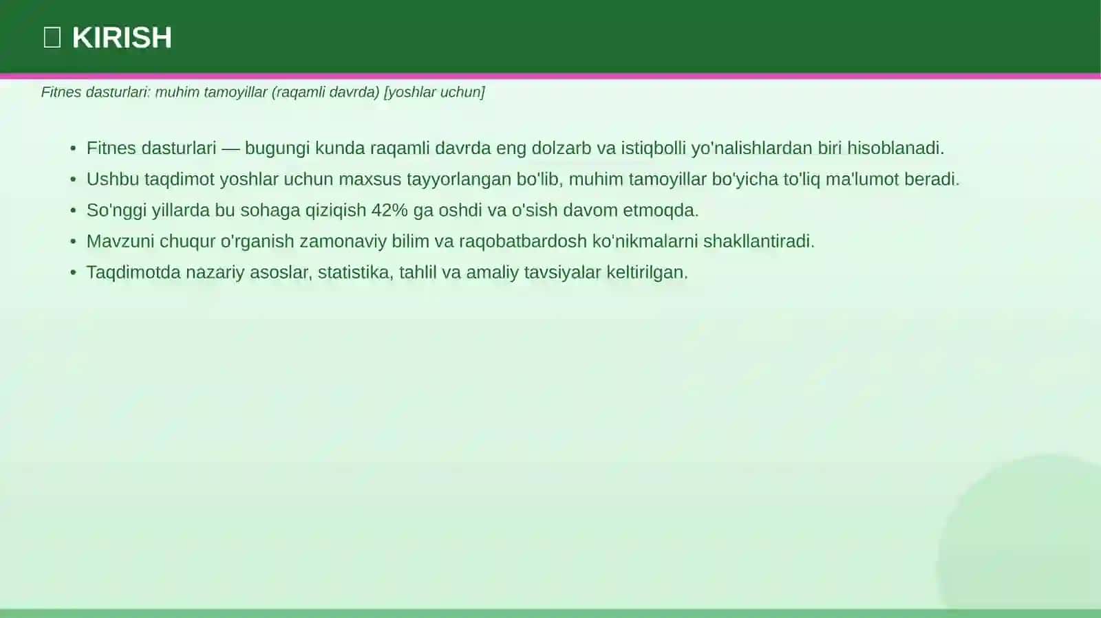 FITNES DASTURLARI 3
