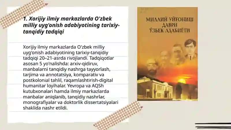 O'zbek milliy uyg'onish adabiyotining xorijda tadqiq qilinishi 3
