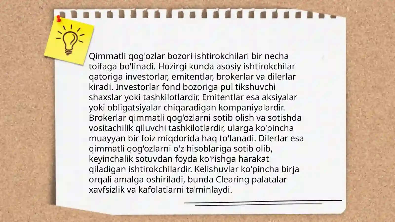 Qimmatli qog‘ozlar bozori ishtirokchilari 3