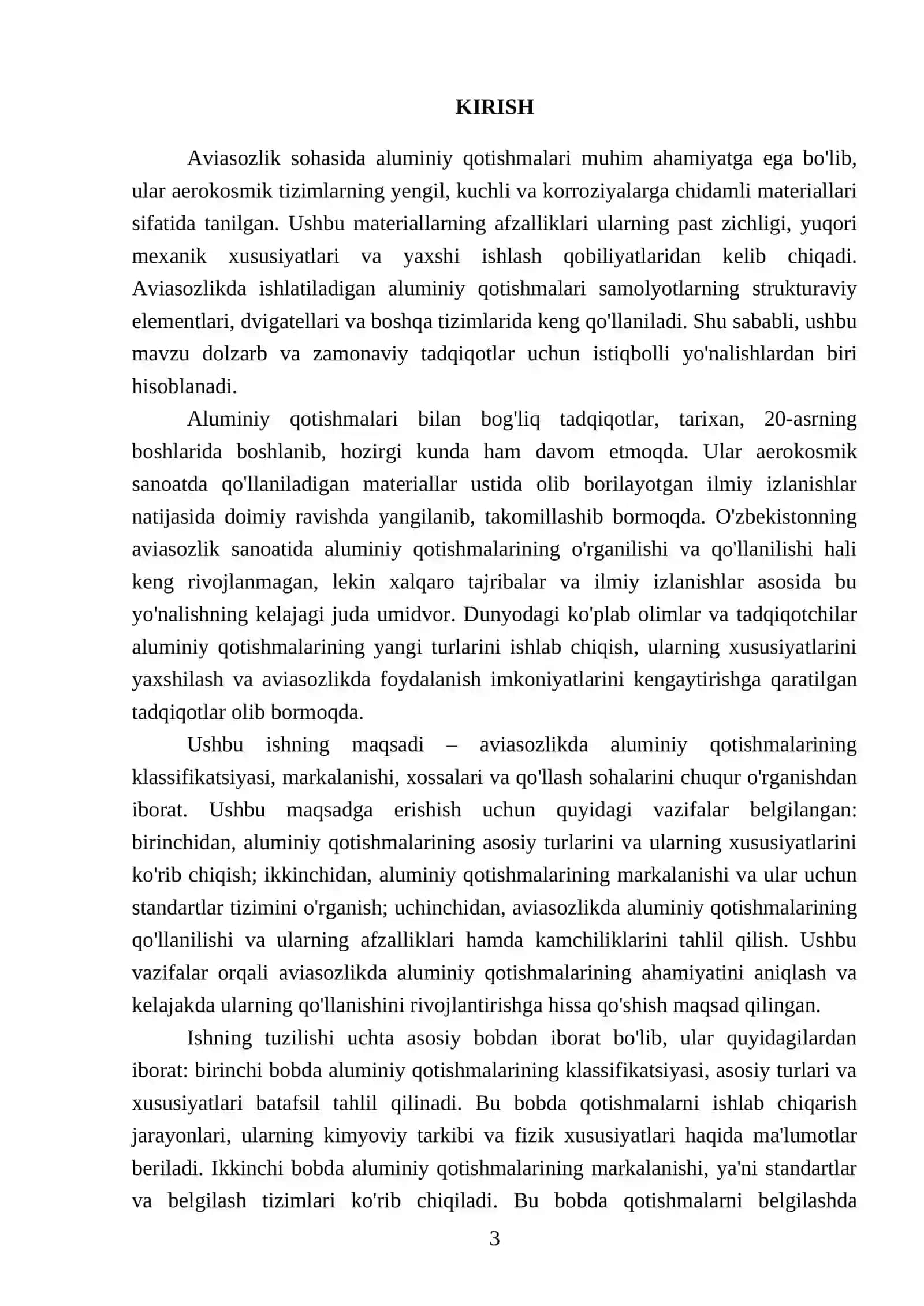 Aviasozlikda aluminiy qotishmalari: klassifikatsiyasi, markalanishi, xossalari, qo'llash sohasi 3