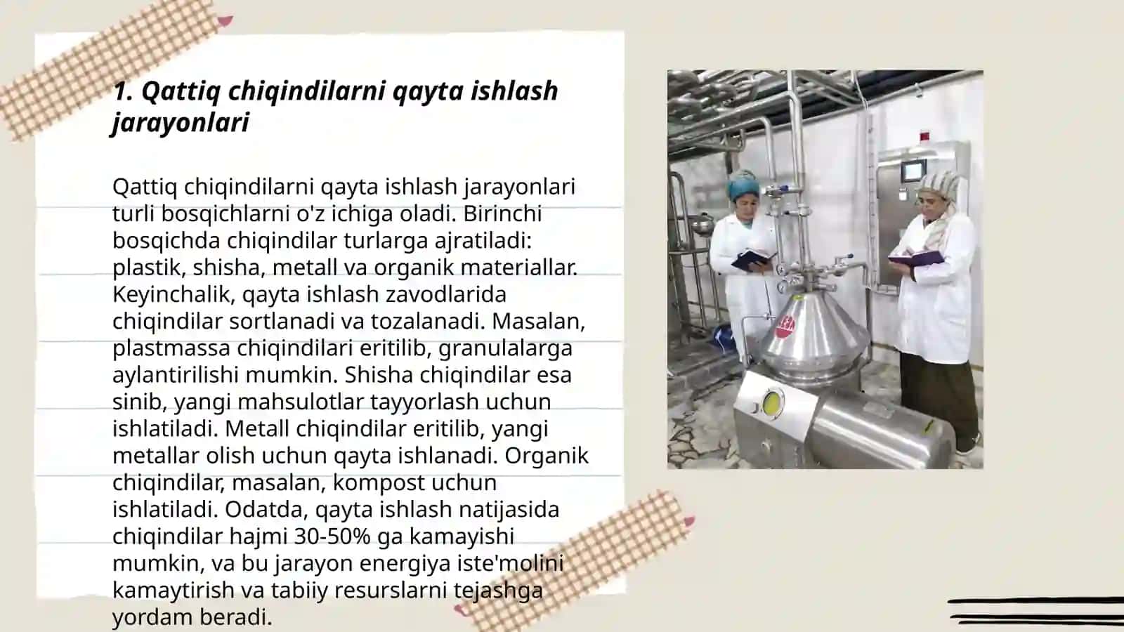 Qattiq chiqindilarni qayta ishlash texnologiyasi 3