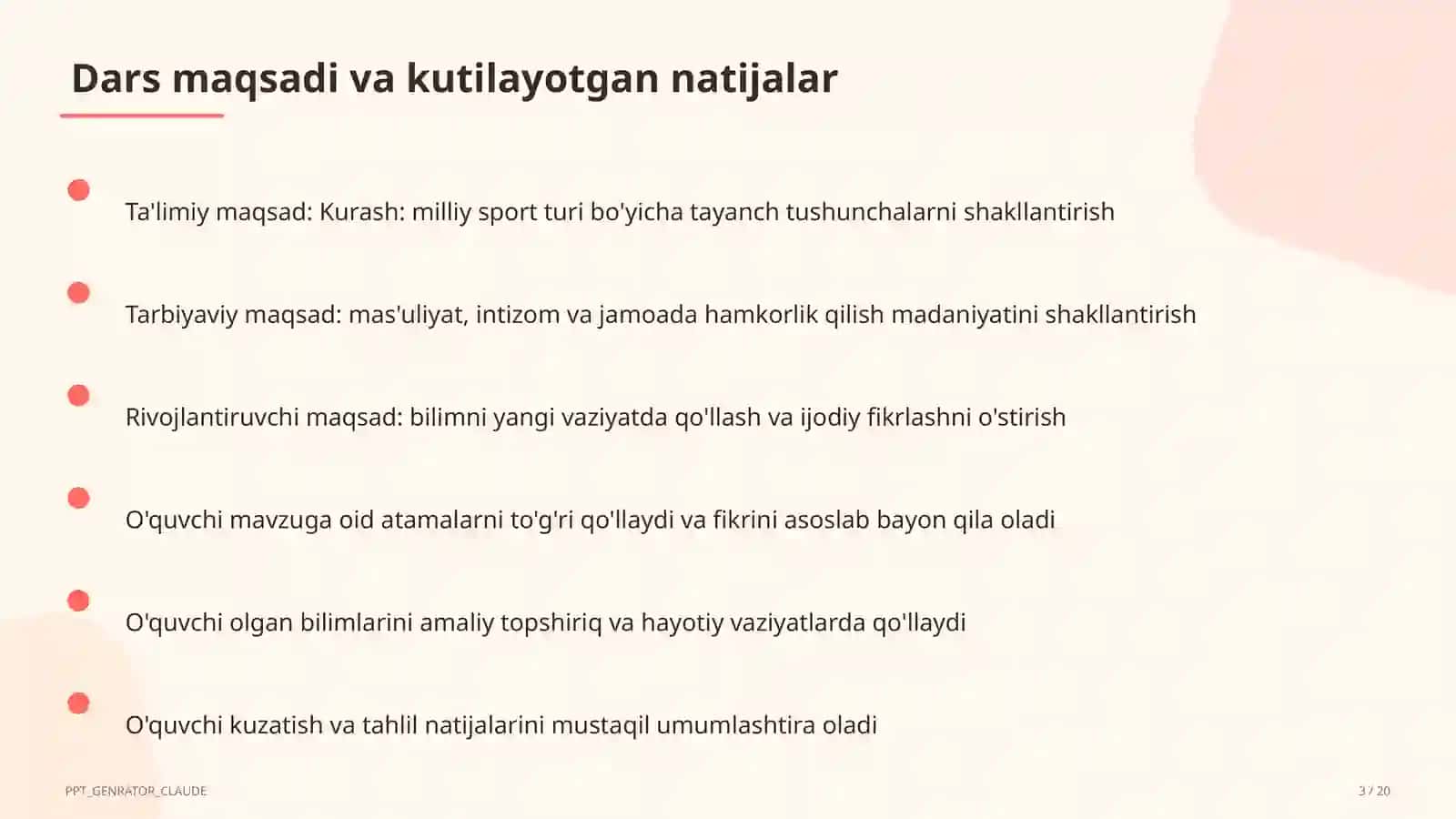 Kurash: milliy sport turi (7-sinf) 3