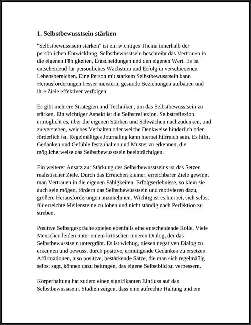 Selbstbewusstsein stärken 3