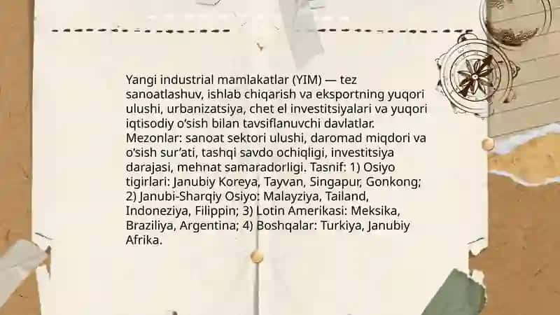 Yangi industrial mamlakatlar iqtisodiyoti 3