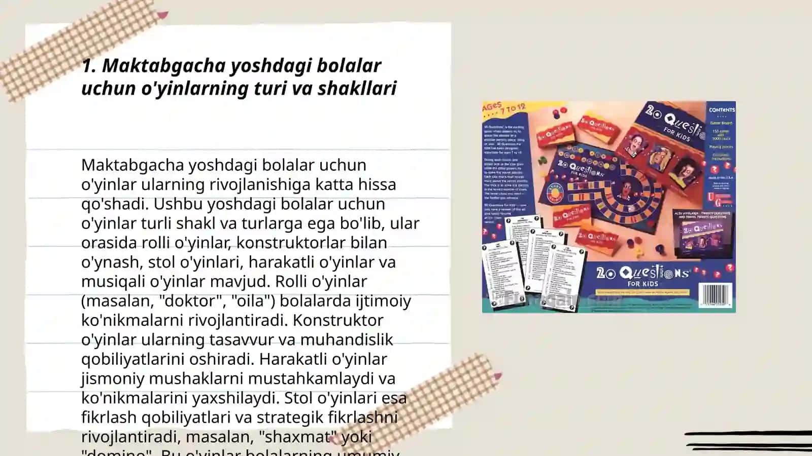 O'yin maktabgacha yoshdagi bolaning yetakchi faoliyati sifatida 3