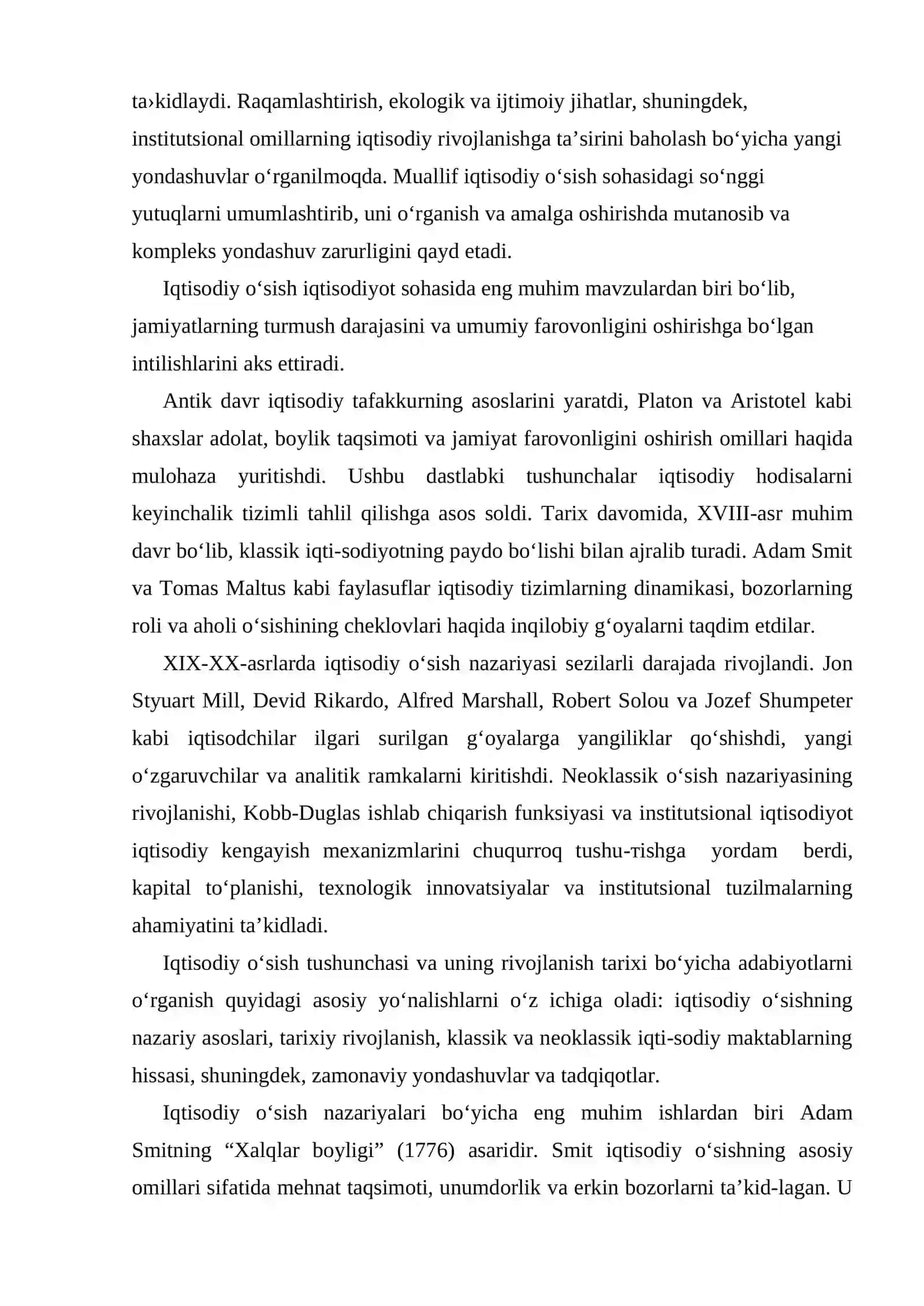 Iqtisodiy o‘sish va rivojlanish tushunchasi 3
