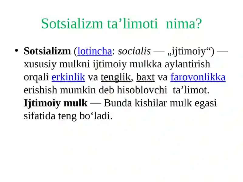 XIX asr boshlarida xayoliy sotsializm vujudga kelishining shart-sharoitlari 3