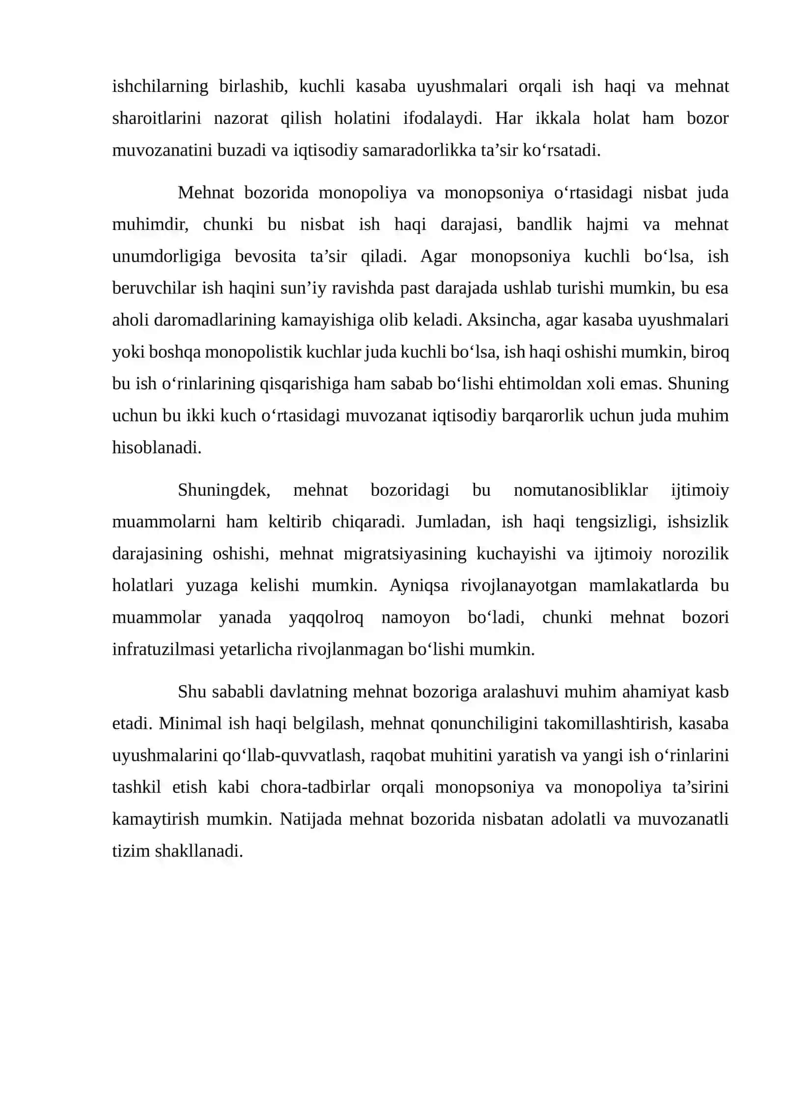 Mehnat Bozorida Monopoliya va Monopsoniya Nisbati Muammolari 3