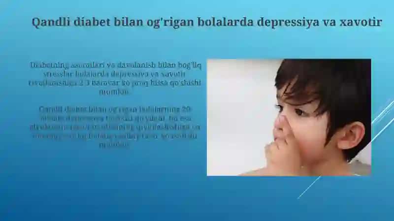 Bolalarni qandli diabet kasalligi kechishida bo'ladigan psixologik buzilishlar 3