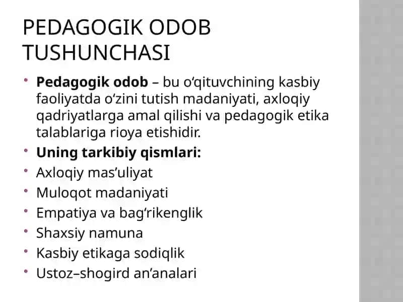 Pedagogik odob 3