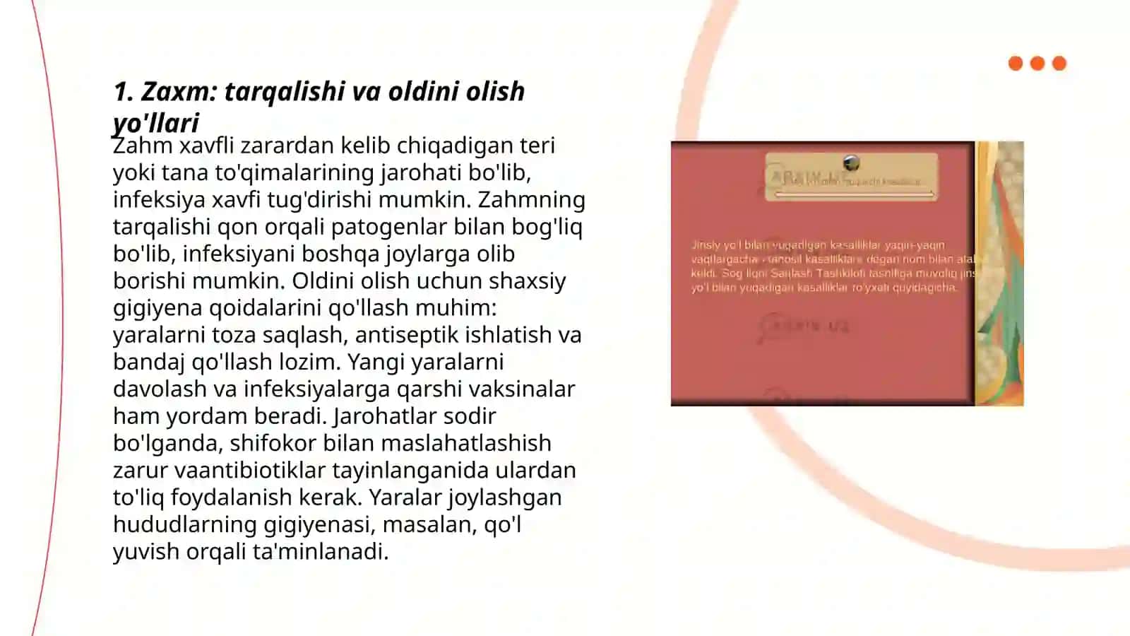 Zaxmning tarqalishi va oldini olish yo'llari 3