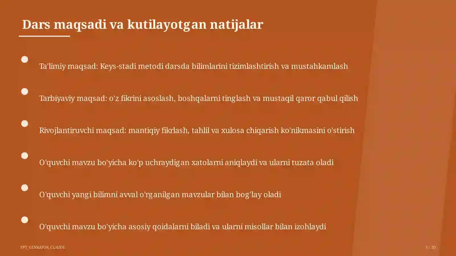 Keys-stadi metodi darsda 3