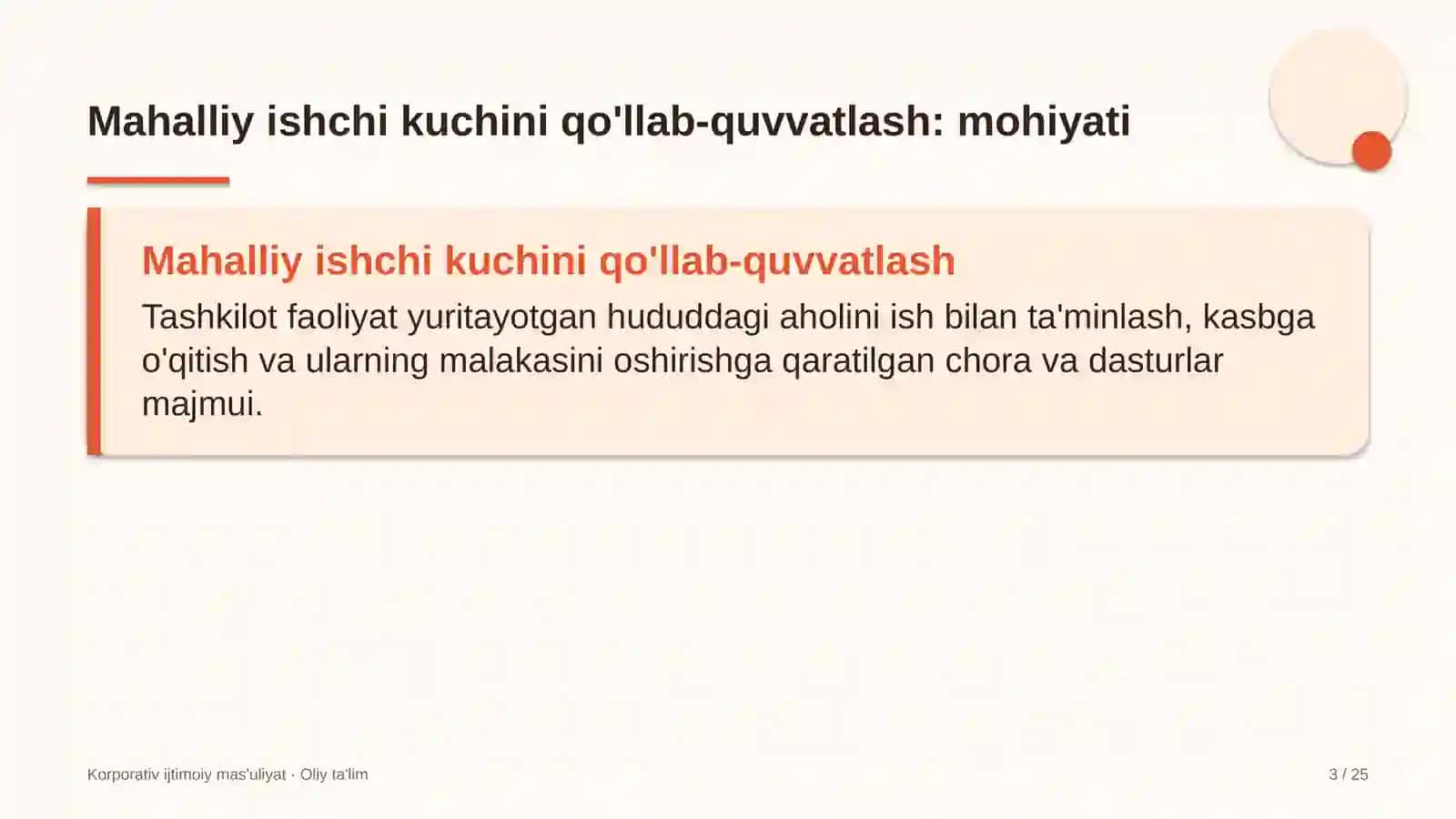 Ko'kalamzorlashtirish xizmatida mahalliy ishchi kuchini qo'llab-quvvatlash 3