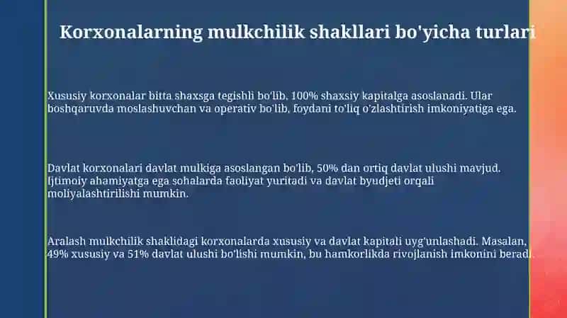 Korxonaturlari 3