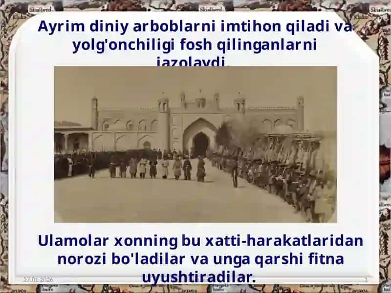 XIX asrning birinchi yarmida Qo'qonxonligining ijtimoiiy-siyosiyah voli 3