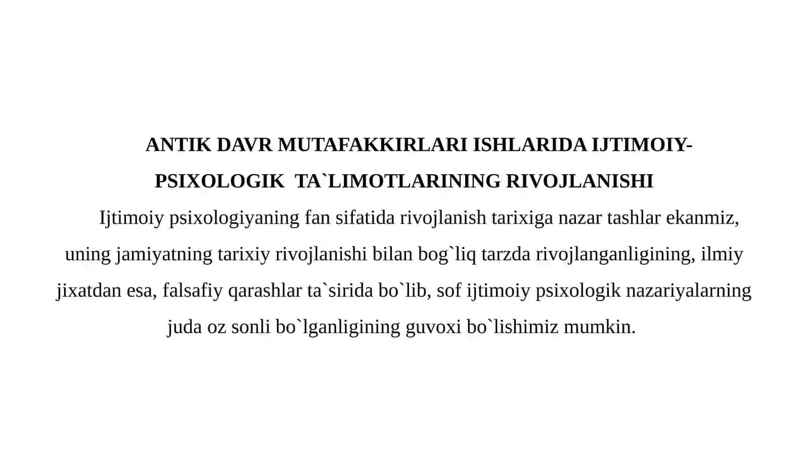 Ijtimoiypsixologik qarashlarning rivojlanishi 3