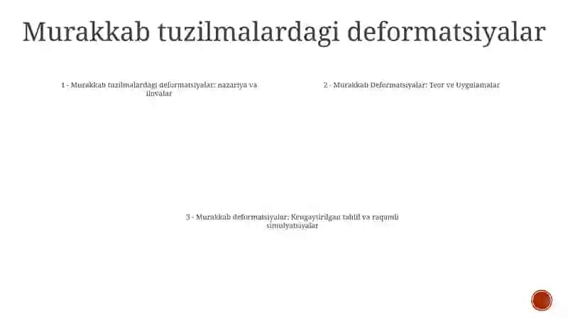Murakkab Deformatsiyalar 3