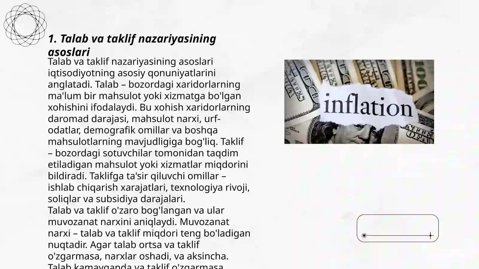 Talab va taklif nazariyasi 3