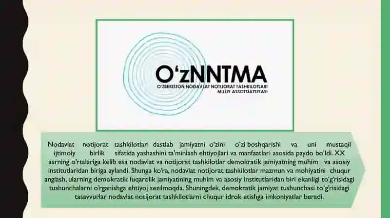 Mustaqillik yillarida Oʻzbekistonda nodavlat, notijorat tashkilotlarining ijtimoiy-siyosiy jarayonlarda tutgan oʻrni 3