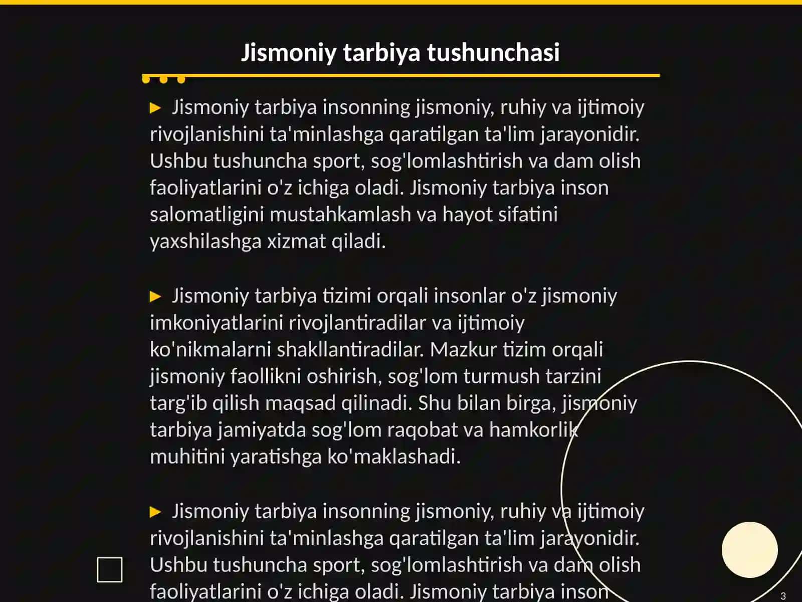 Jismoniy tarbiya tizimini asosiy elementlari 3
