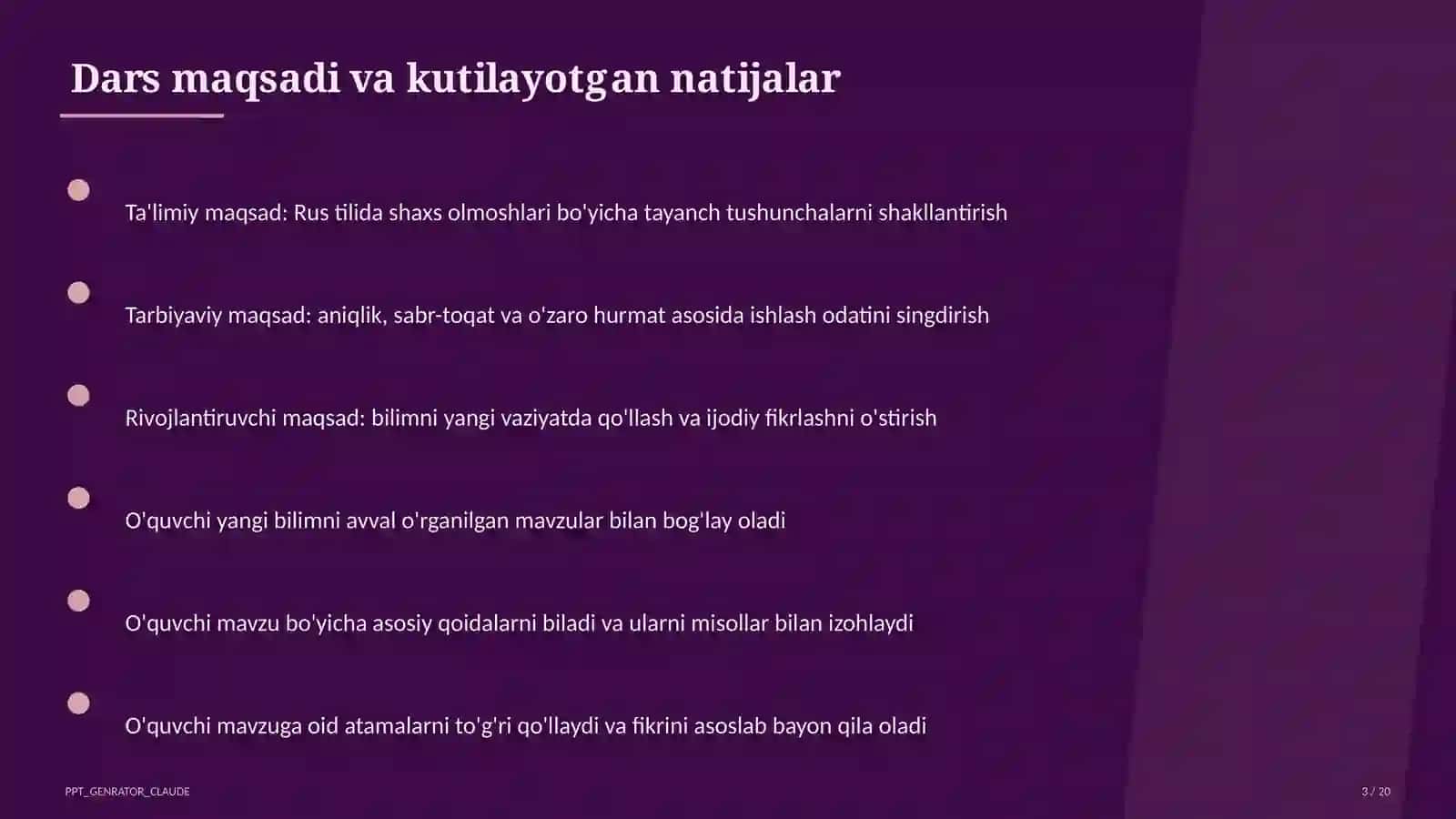 Rus tilida shaxs olmoshlari (5-sinf) 3